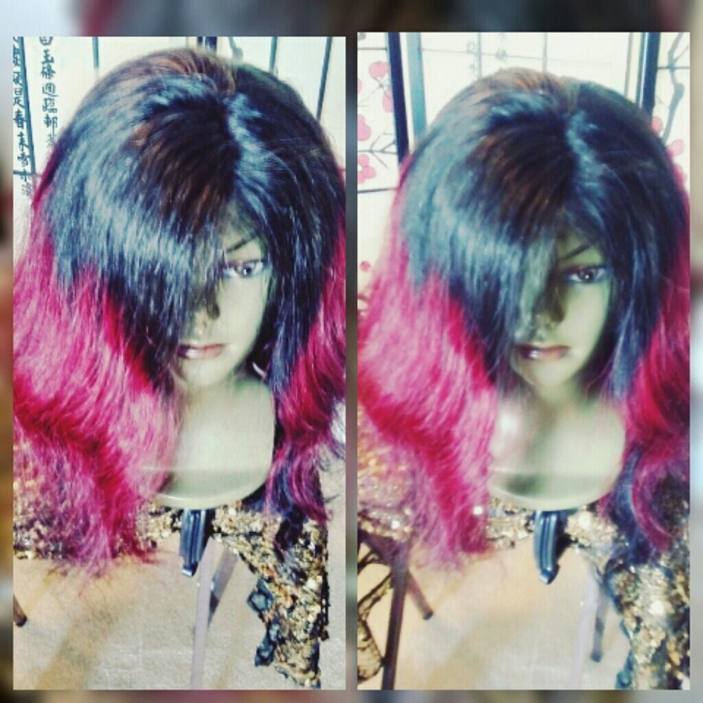 Brazilian virgin human ombre body wave wig